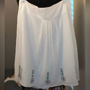 Isaac Mizrahi Boho Gauze White Skirt